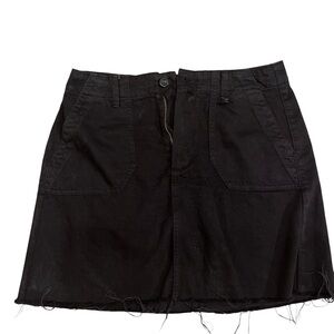 PAIGE Black Denim Mini Skirt